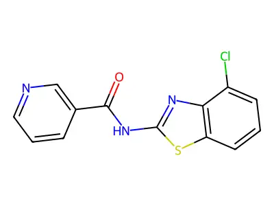 N-(4-chloro-1,3-benzothiazol-2-yl)pyridine-3-carboxamide structure