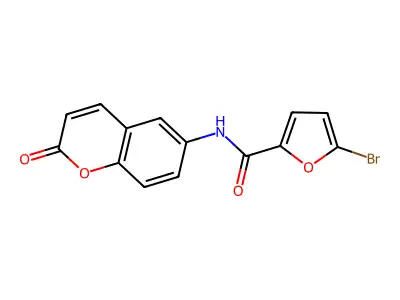 5-bromo-N-(2-oxo-2H-chromen-6-yl)furan-2-carboxamide structure