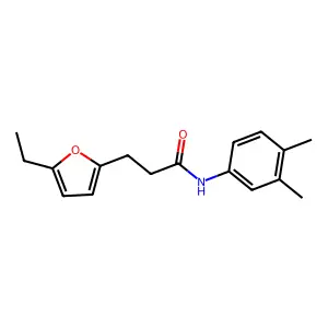 N-(3,4-dimethylphenyl)-3-(5-ethylfuran-2-yl)propanamide structure
