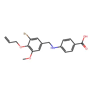 4-{[4-(Allyloxy)-3-bromo-5-methoxybenzyl]amino}benzoic acid structure