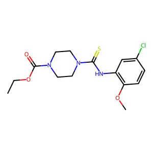 Ethyl 4-[(5-chloro-2-methoxyphenyl)carbamothioyl]piperazine-1-carboxylate structure