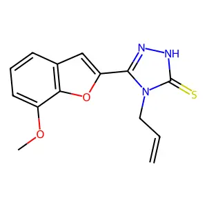 4-Allyl-5-(7-methoxy-benzofuran-2-yl)-4H-[1,2,4]triazole-3-thiol structure