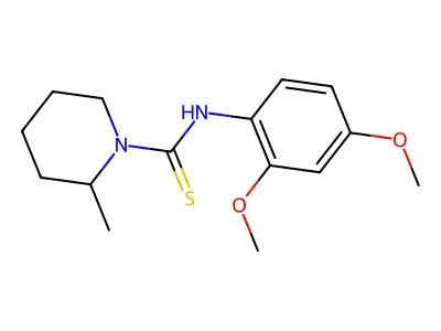 N-(2,4-dimethoxyphenyl)-2-methylpiperidine-1-carbothioamide structure
