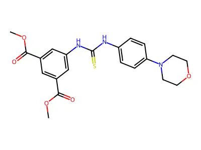 dimethyl 5-({[4-(morpholin-4-yl)phenyl]carbamothioyl}amino)benzene-1,3-dicarboxylate structure
