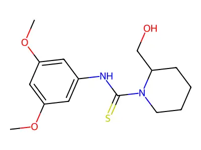 N-(3,5-dimethoxyphenyl)-2-(hydroxymethyl)piperidine-1-carbothioamide structure
