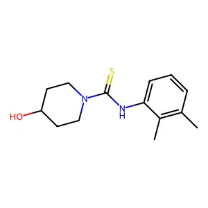 N-(2,3-dimethylphenyl)-4-hydroxypiperidine-1-carbothioamide structure