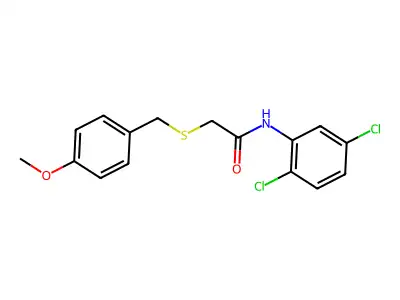 N-(2,5-dichlorophenyl)-2-[(4-methoxyphenyl)methylsulfanyl]acetamide structure