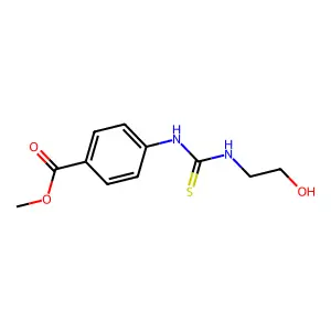 Methyl 4-{[(2-hydroxyethyl)carbamothioyl]amino}benzoate structure