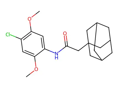 2-(1-adamantyl)-N-(4-chloro-2,5-dimethoxyphenyl)acetamide structure