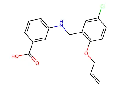 3-{[2-(Allyloxy)-5-chlorobenzyl]amino}benzoic acid structure