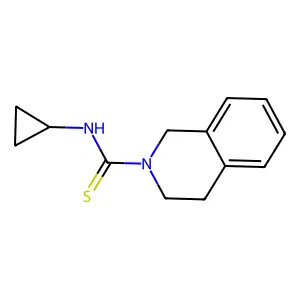N-cyclopropyl-3,4-dihydro-2(1H)-isoquinolinecarbothioamide structure