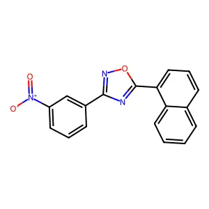 5-Naphthalen-1-yl-3-(3-nitrophenyl)-1,2,4-oxadiazole structure