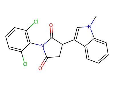 1-(2,6-Dichlorophenyl)-3-(1-methylindol-3-yl)pyrrolidine-2,5-dione structure