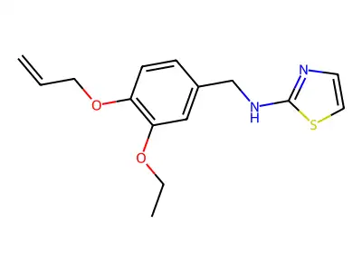 (4-Allyloxy-3-ethoxy-benzyl)-thiazol-2-yl-amine structure