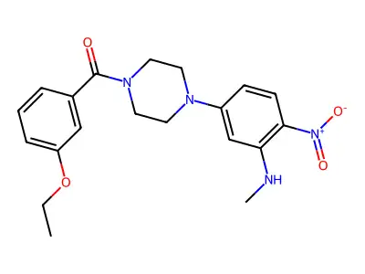 (3-Ethoxyphenyl)-[4-[3-(methylamino)-4-nitrophenyl]piperazin-1-yl]methanone structure