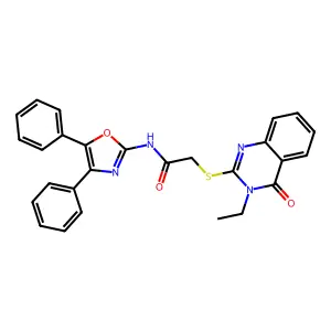 N-(4,5-diphenyl-1,3-oxazol-2-yl)-2-[(3-ethyl-4-oxo-3,4-dihydroquinazolin-2-yl)sulfanyl]acetamide structure