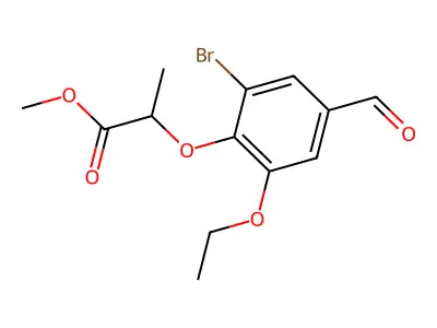 Methyl 2-(2-bromo-6-ethoxy-4-formylphenoxy)propanoate structure
