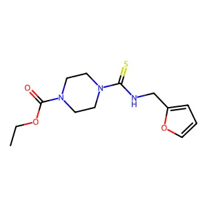 Ethyl 4-{[(2-furylmethyl)amino]thioxomethyl}piperazinecarboxylate structure