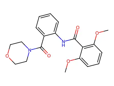 2,6-dimethoxy-N-[2-(4-morpholinylcarbonyl)phenyl]benzamide structure
