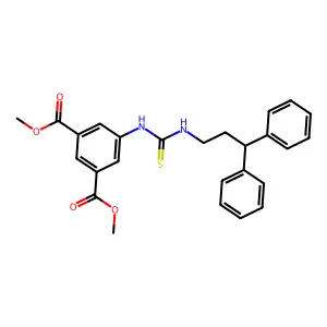 Dimethyl 5-{[(3,3-diphenylpropyl)carbamothioyl]amino}benzene-1,3-dicarboxylate structure