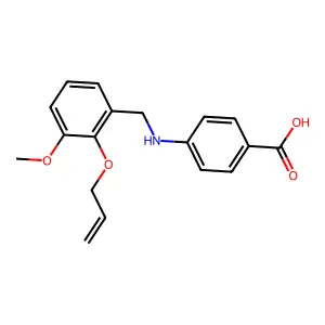 4-{[2-(Allyloxy)-3-methoxybenzyl]amino}benzoic acid structure