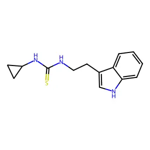 1-cyclopropyl-3-[2-(1H-indol-3-yl)ethyl]thiourea structure