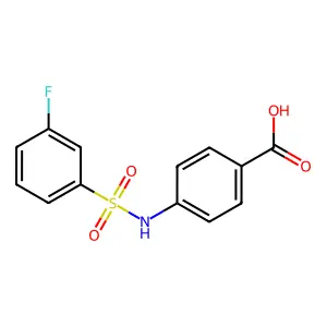 4-[(3-fluorophenyl)sulfonylamino]benzoic Acid structure