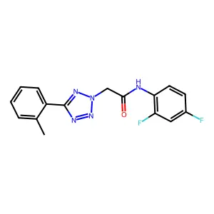N-(2,4-difluorophenyl)-2-[5-(2-methylphenyl)tetrazol-2-yl]acetamide structure