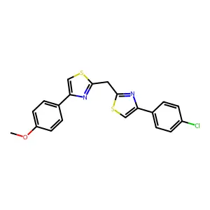 2-{[4-(4-Chlorophenyl)-1,3-thiazol-2-YL]methyl}-4-(4-methoxyphenyl)-1,3-thiazole structure