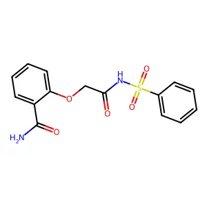 2-{2-Oxo-2-[(phenylsulfonyl)amino]ethoxy}benzamide structure