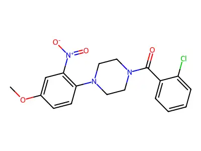 (2-Chlorophenyl)-[4-(4-methoxy-2-nitrophenyl)piperazin-1-yl]methanone structure