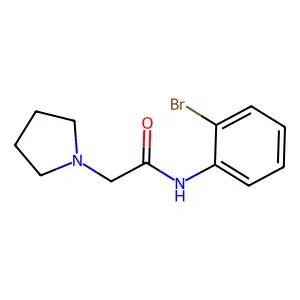 N-(2-bromophenyl)-2-(pyrrolidin-1-yl)acetamide structure