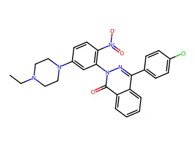 4-(4-Chlorophenyl)-2-[5-(4-ethylpiperazin-1-yl)-2-nitrophenyl]phthalazin-1-one structure