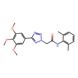 N-(2,6-dimethylphenyl)-2-[5-(3,4,5-trimethoxyphenyl)tetrazol-2-yl]acetamide structure