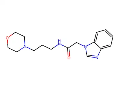 2-(benzimidazol-1-yl)-N-(3-morpholin-4-ylpropyl)acetamide structure