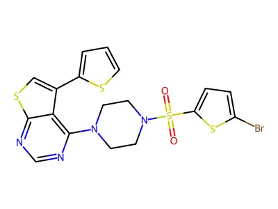 C18H15BrN4O2S4 structure