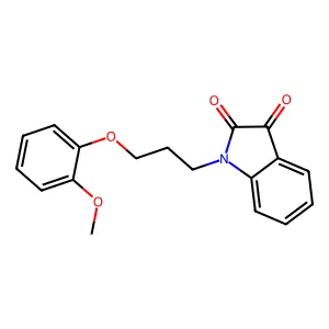1-[3-(2-methoxyphenoxy)propyl]-2,3-dihydro-1H-indole-2,3-dione structure