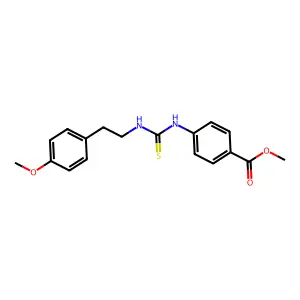 Methyl 4-({[2-(4-methoxyphenyl)ethyl]carbamothioyl}amino)benzoate structure