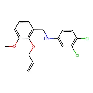 N-[2-(allyloxy)-3-methoxybenzyl]-N-(3,4-dichlorophenyl)amine structure