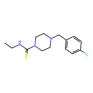 N-ethyl-4-[(4-fluorophenyl)methyl]piperazine-1-carbothioamide structure
