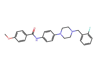 N-[4-[4-[(2-fluorophenyl)methyl]piperazin-1-yl]phenyl]-4-methoxybenzamide structure