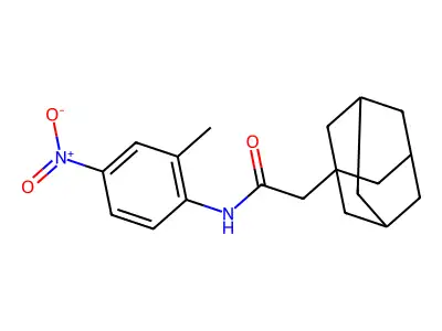 2-(1-adamantyl)-N-(2-methyl-4-nitrophenyl)acetamide structure