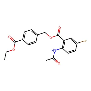 4-(Ethoxycarbonyl)benzyl 2-(acetylamino)-5-bromobenzoate structure
