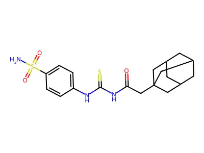 2-(1-adamantyl)-N-[(4-sulfamoylphenyl)carbamothioyl]acetamide structure
