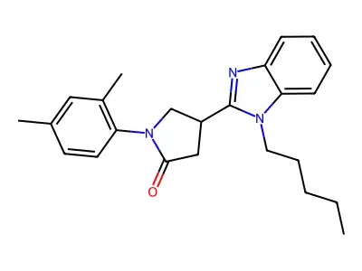 1-(2,4-Dimethylphenyl)-4-(1-pentylbenzimidazol-2-yl)pyrrolidin-2-one structure