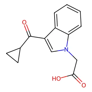 (3-Cyclopropanecarbonyl-indol-1-yl)-acetic acid structure