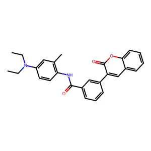 N-[4-(diethylamino)-2-methylphenyl]-3-(2-oxochromen-3-yl)benzamide structure