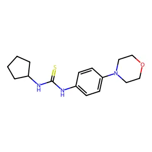 1-Cyclopentyl-3-(4-morpholin-4-ylphenyl)thiourea structure