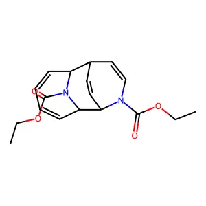 diethyl 9,14-diazatricyclo[6.3.2.1~2,7~]tetradeca-3,5,10,12-tetraene-9,14-dicarboxylate structure