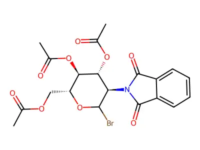 [3,4-diacetyloxy-6-bromo-5-(1,3-dioxoisoindol-2-yl)oxan-2-yl]methyl Acetate structure